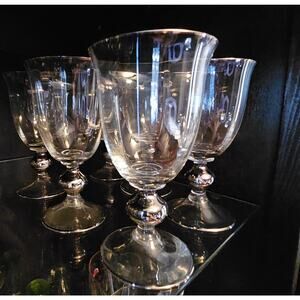 Mikasa Country French Platinum Water Goblets & Iced Team Glasses